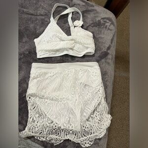 🎃 New White lace bikini